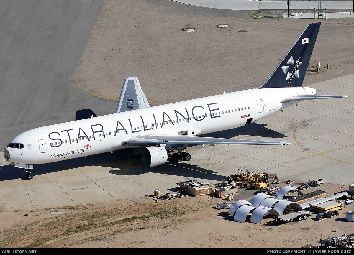 Aircraft Photo of N304TU / HL7516 | Boeing 767-38E | Asiana Airlines | AirHistory.net #683490