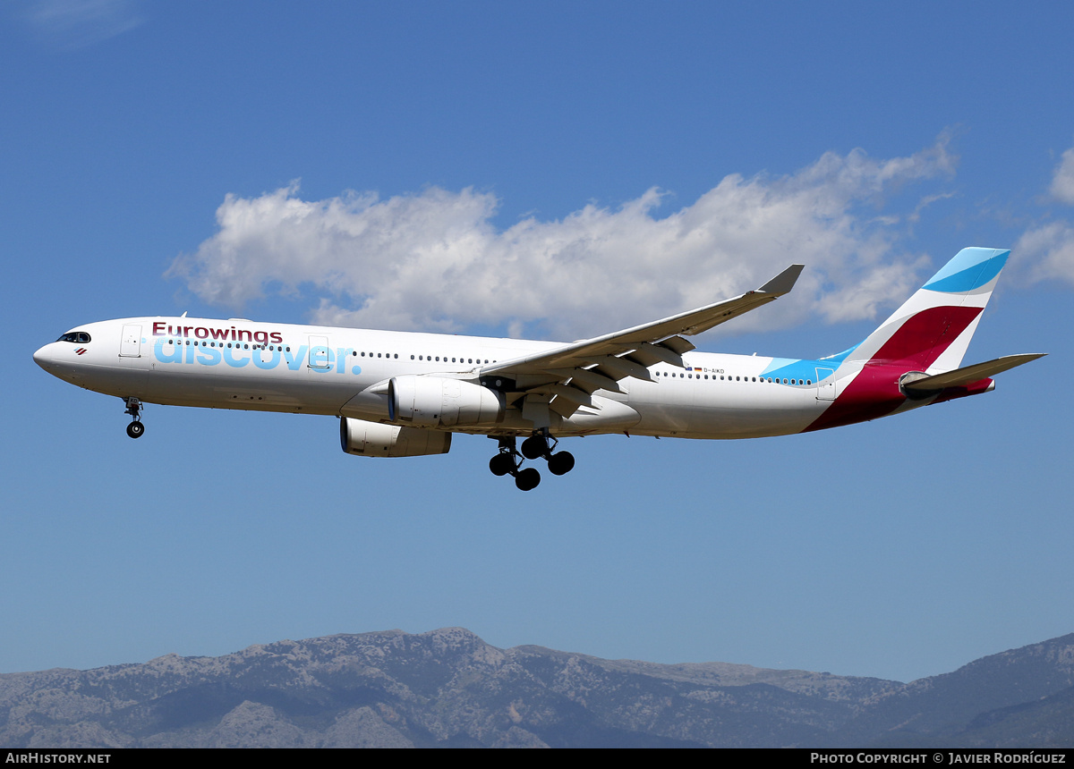 Aircraft Photo of D-AIKD | Airbus A330-343 | Eurowings Discover | AirHistory.net #683592