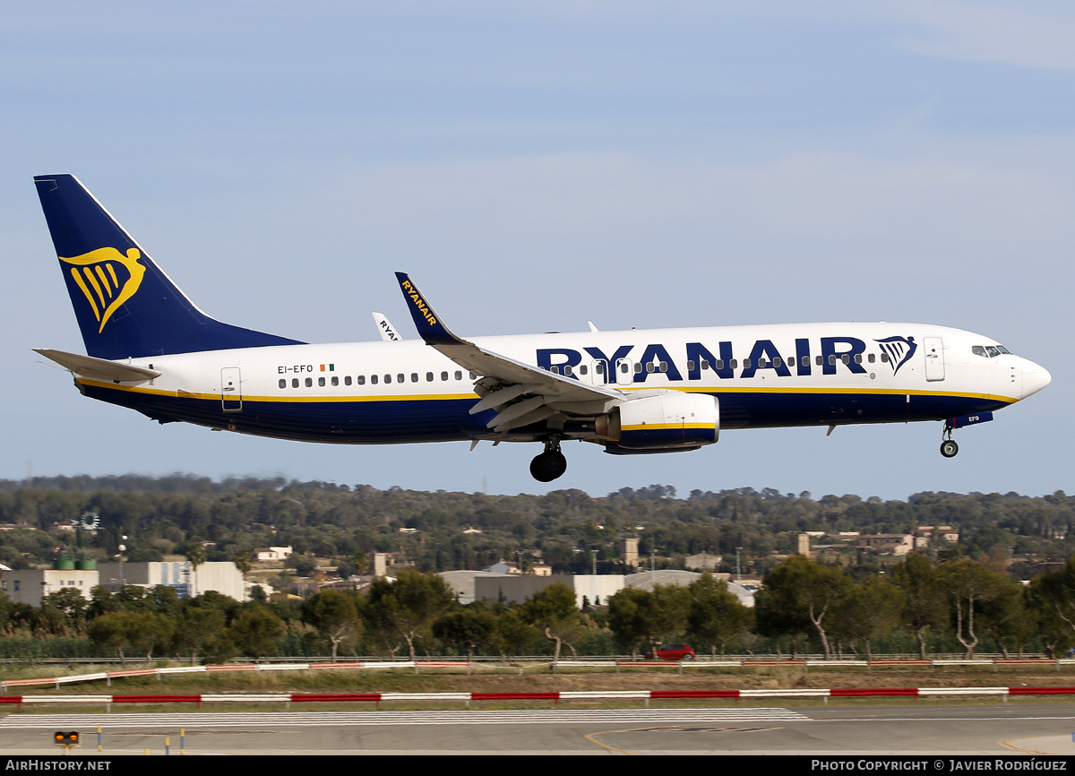 Aircraft Photo of EI-EFO | Boeing 737-8AS | Ryanair | AirHistory.net #683613