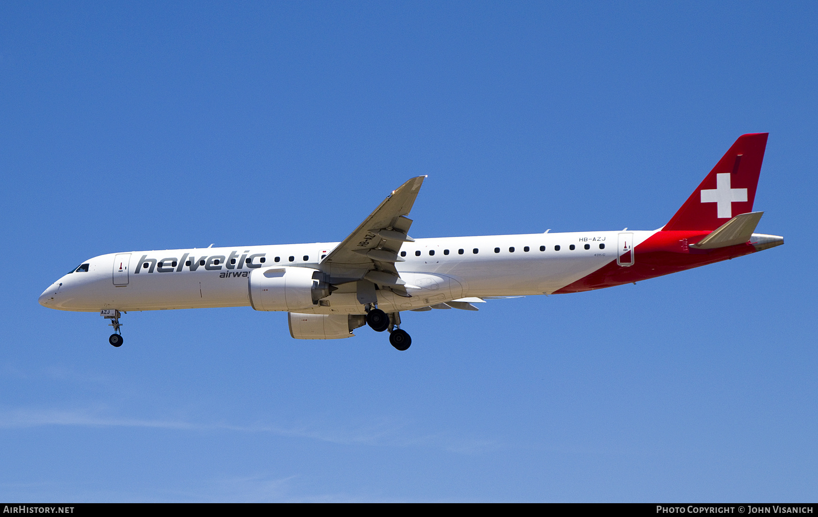 Aircraft Photo of HB-AZJ | Embraer 195-E2 (ERJ-190-400) | Helvetic Airways | AirHistory.net #683723
