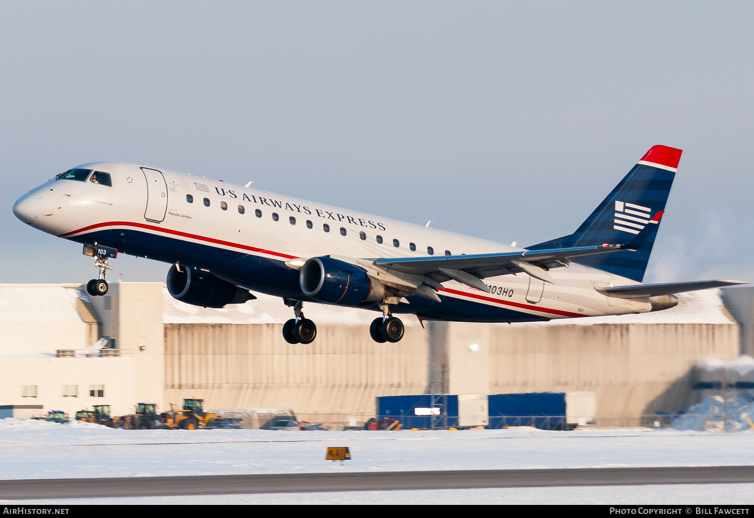 Aircraft Photo of N103HQ | Embraer 175LR (ERJ-170-200LR) | US Airways Express | AirHistory.net #683798