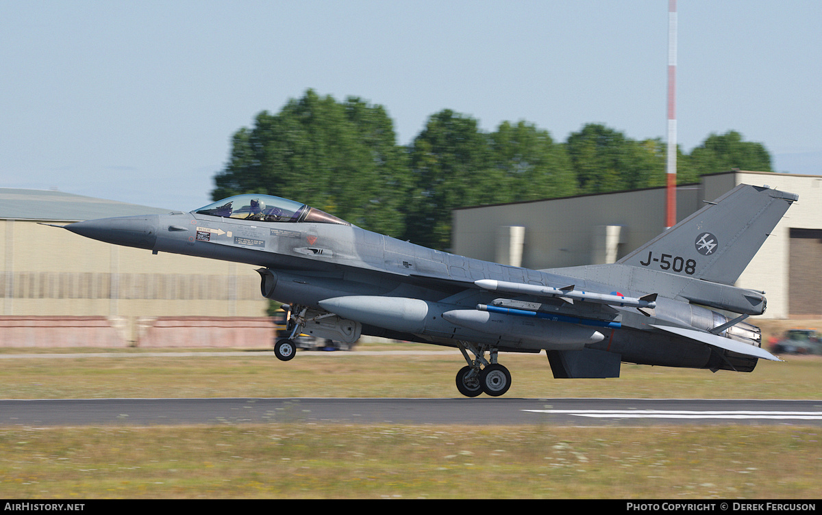 Aircraft Photo of J-508 | General Dynamics F-16A Fighting Falcon | Netherlands - Air Force | AirHistory.net #683898