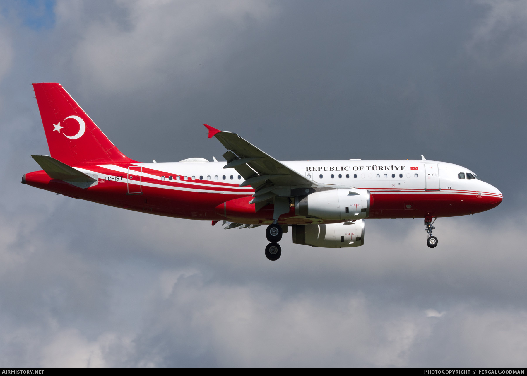 Aircraft Photo of TC-IST | Airbus ACJ319 (A319-133/CJ) | Turkey Government | AirHistory.net #684362
