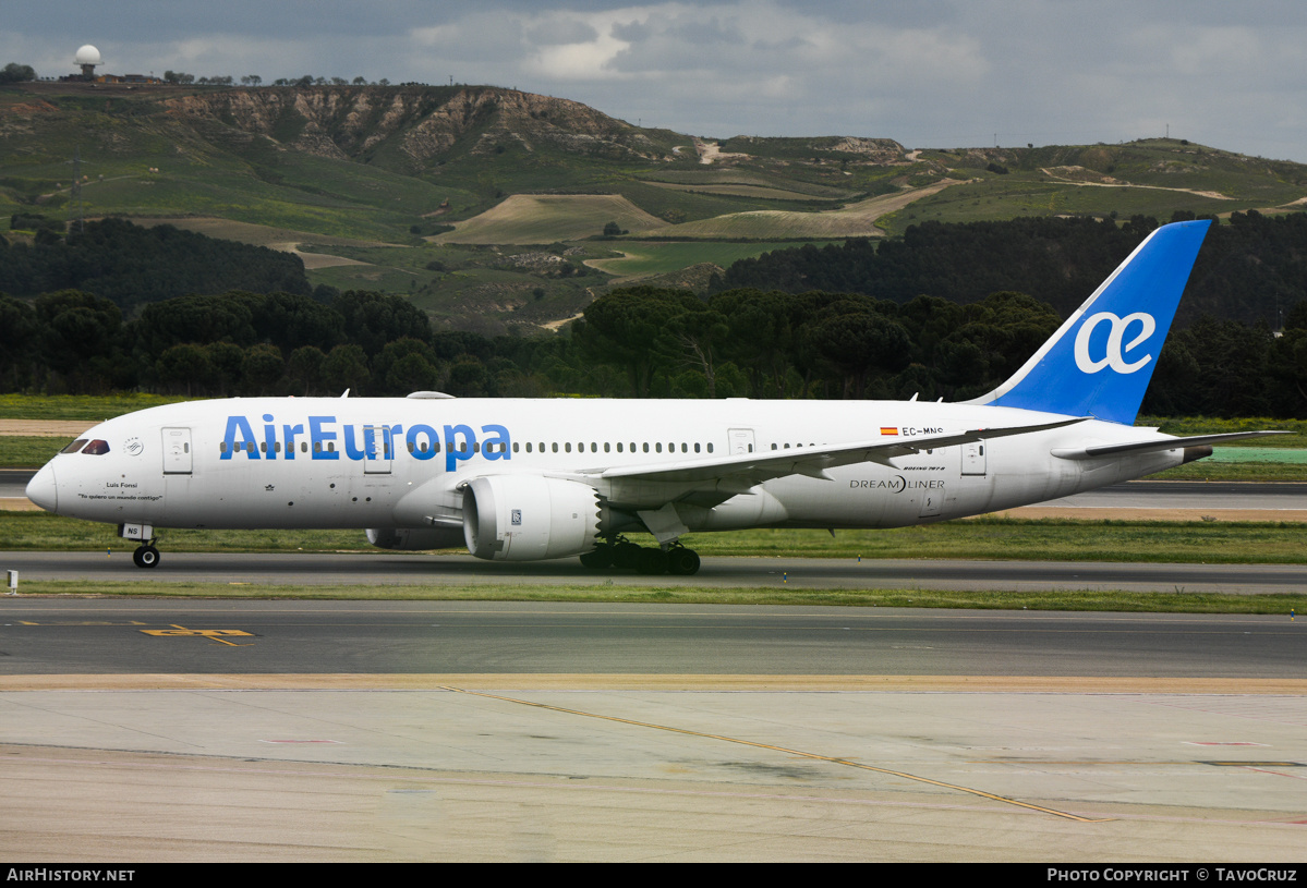 Aircraft Photo of EC-MNS | Boeing 787-8 Dreamliner | Air Europa | AirHistory.net #684474