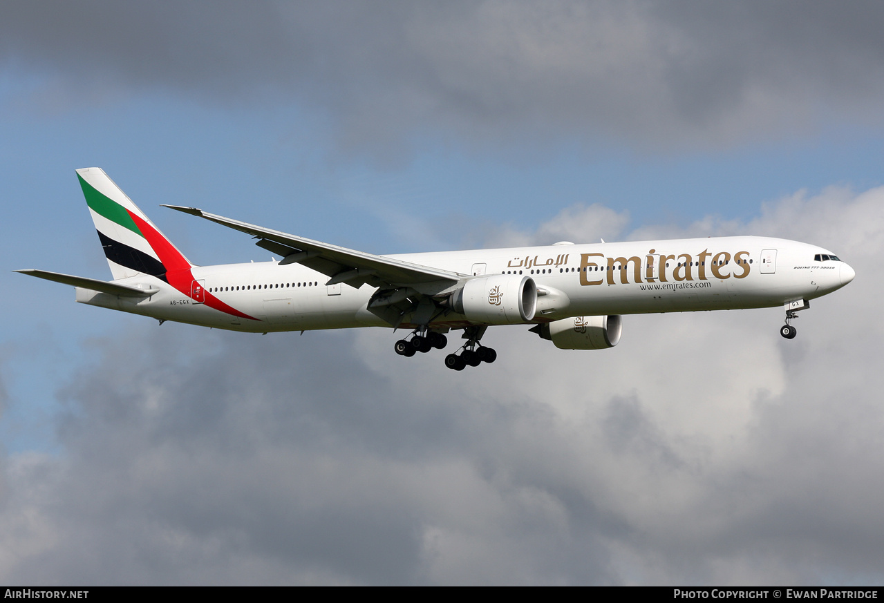 Aircraft Photo of A6-EGK | Boeing 777-31H/ER | Emirates | AirHistory.net #684583