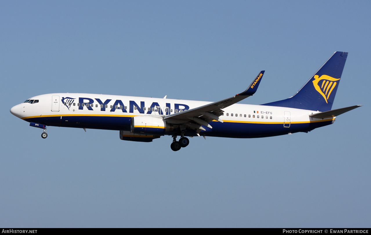 Aircraft Photo of EI-EFG | Boeing 737-8AS | Ryanair | AirHistory.net #684612