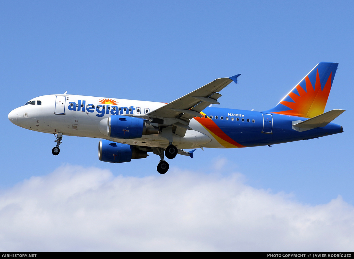 Aircraft Photo of N312NV | Airbus A319-111 | Allegiant Air | AirHistory.net #684763