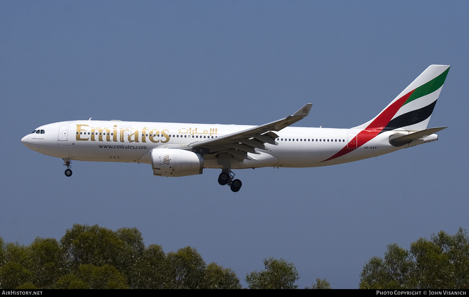 Aircraft Photo of A6-EAO | Airbus A330-243 | Emirates | AirHistory.net #684833