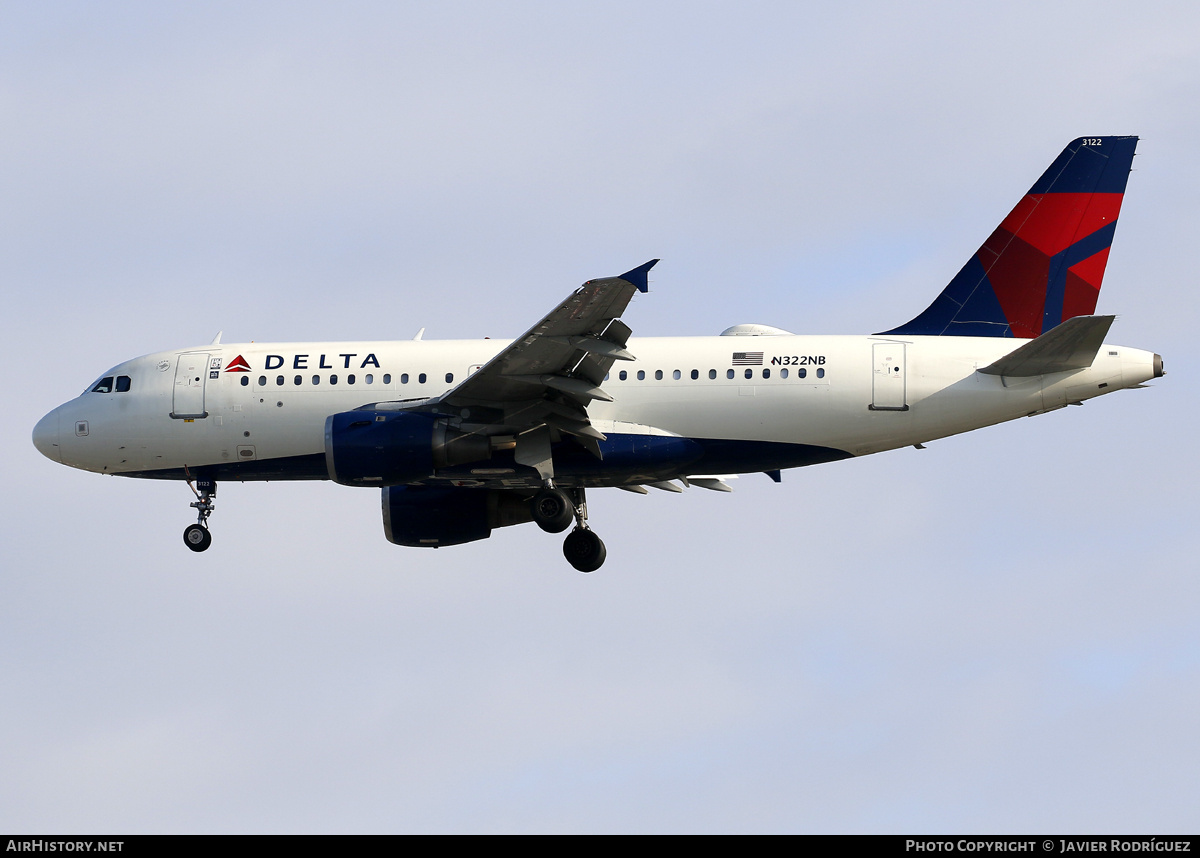 Aircraft Photo of N322NB | Airbus A319-114 | Delta Air Lines | AirHistory.net #684874