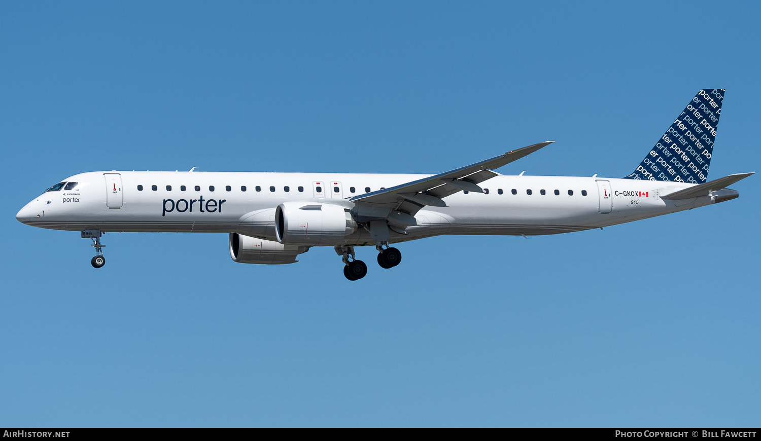 Aircraft Photo of C-GKQX | Embraer 195-E2 (ERJ-190-400) | Porter Airlines | AirHistory.net #685161