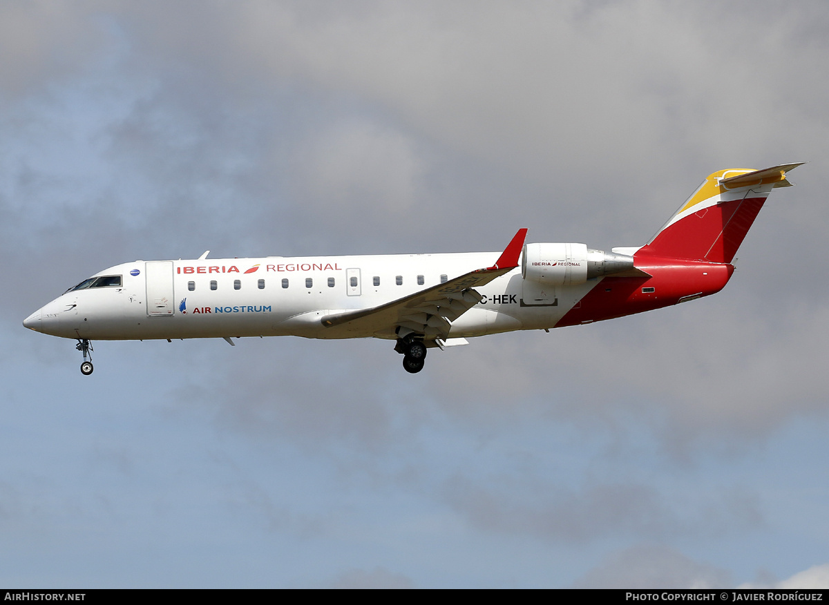 Aircraft Photo of EC-HEK | Bombardier CRJ-200ER (CL-600-2B19) | Iberia Regional | AirHistory.net #685300