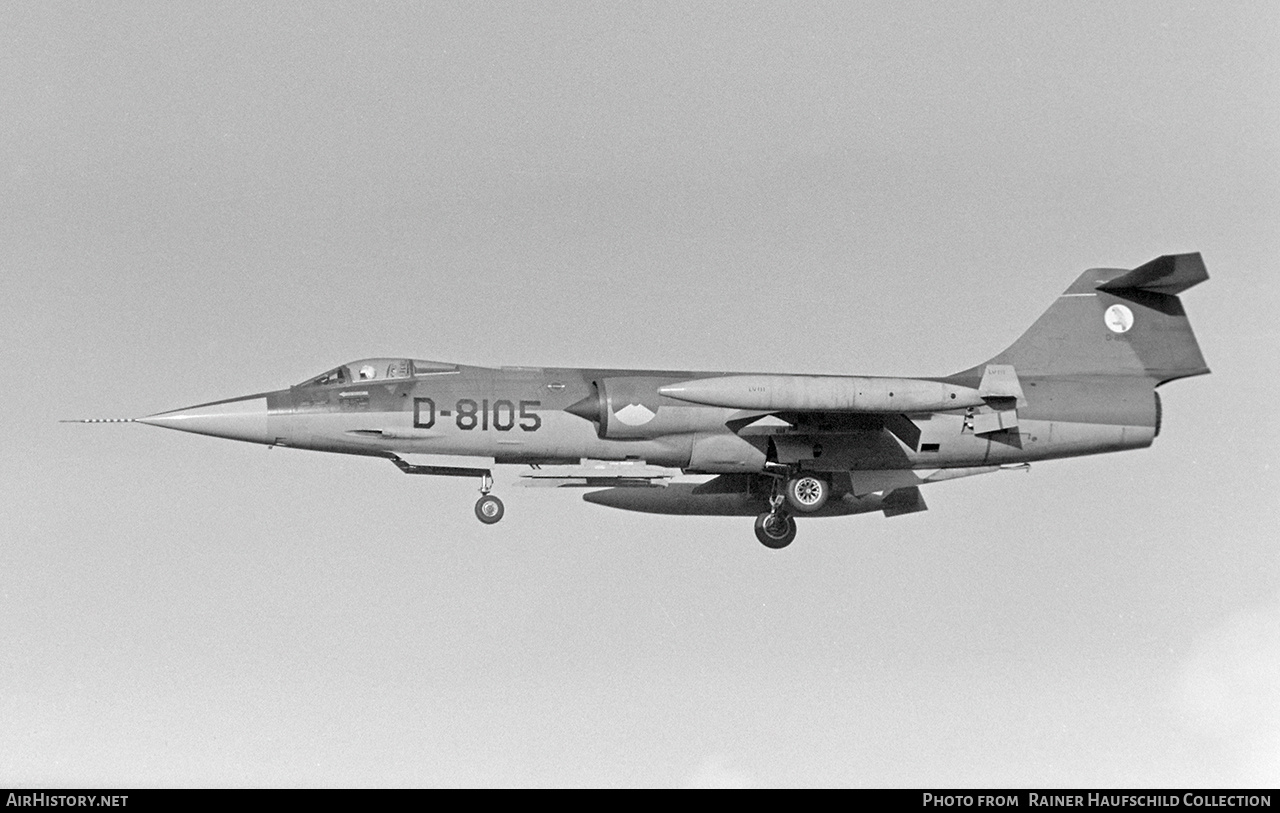 Aircraft Photo of D-8105 | Lockheed RF-104G Starfighter | Netherlands - Air Force | AirHistory.net #685339