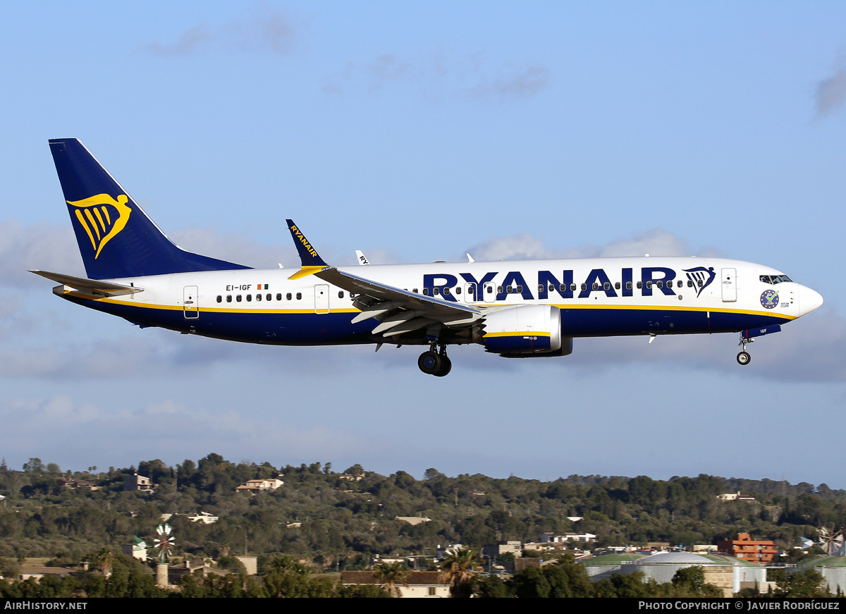 Aircraft Photo of EI-IGF | Boeing 737-8200 Max 200 | Ryanair | AirHistory.net #685462