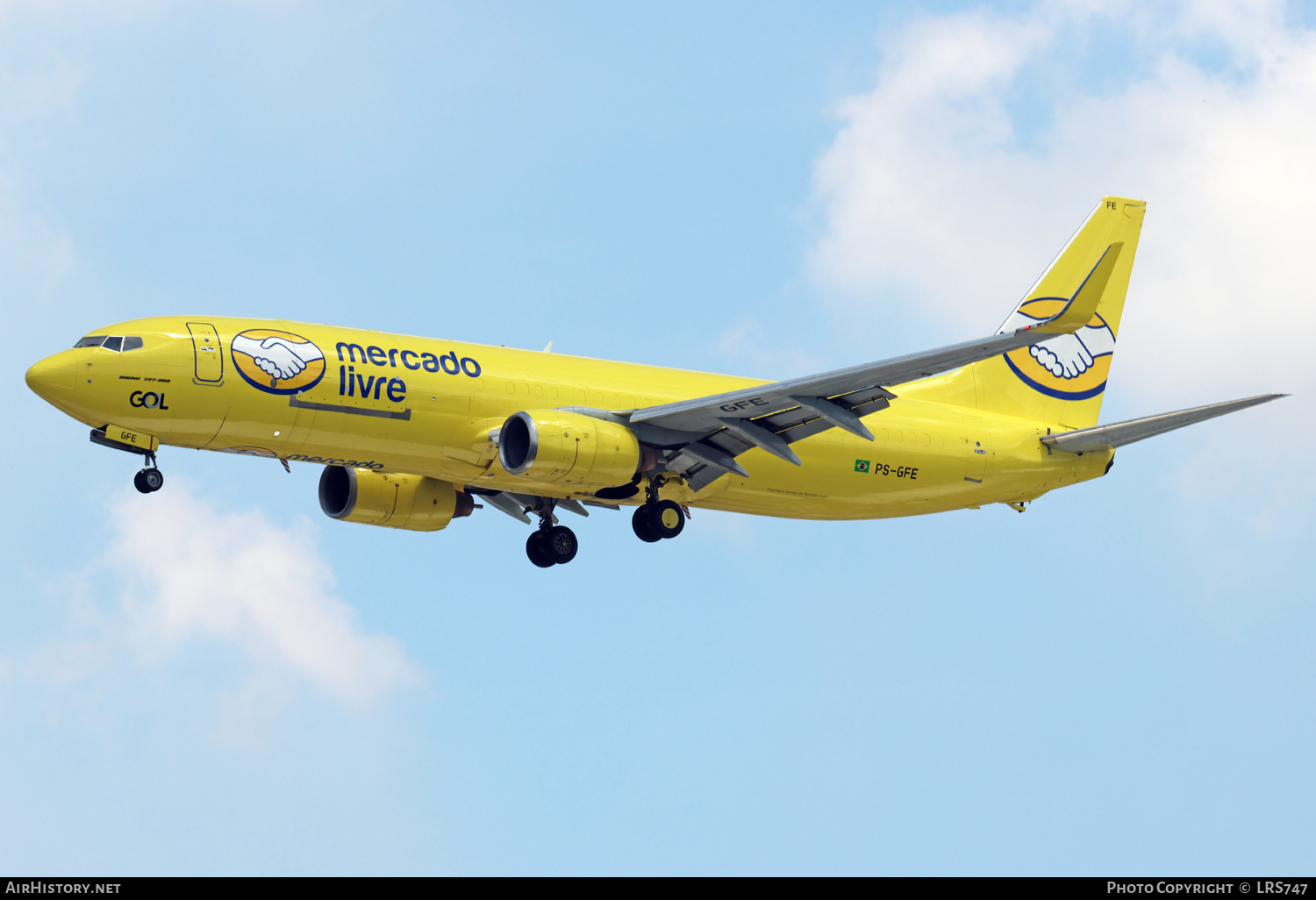 Aircraft Photo of PS-GFE | Boeing 737-8EH(BCF) | Mercado Livre | AirHistory.net #685510