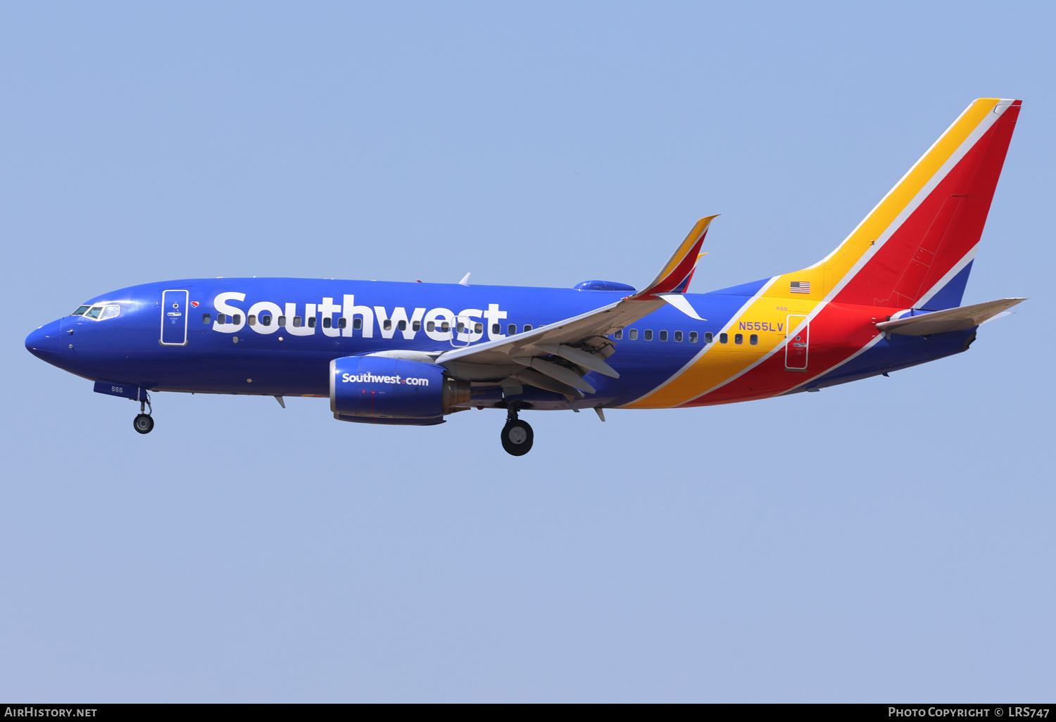 Aircraft Photo of N555LV | Boeing 737-7BD | Southwest Airlines | AirHistory.net #685515