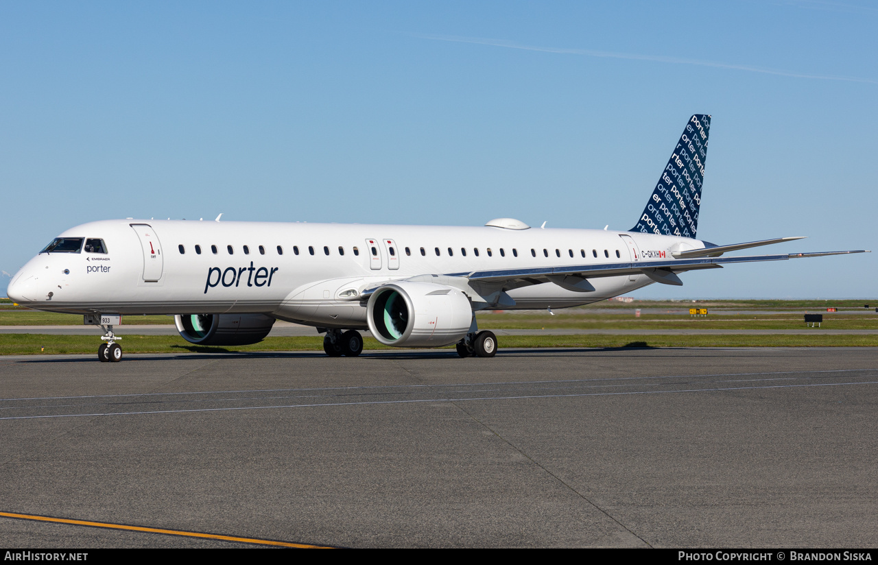 Aircraft Photo of C-GKXH | Embraer 195-E2 (ERJ-190-400) | Porter Airlines | AirHistory.net #685815