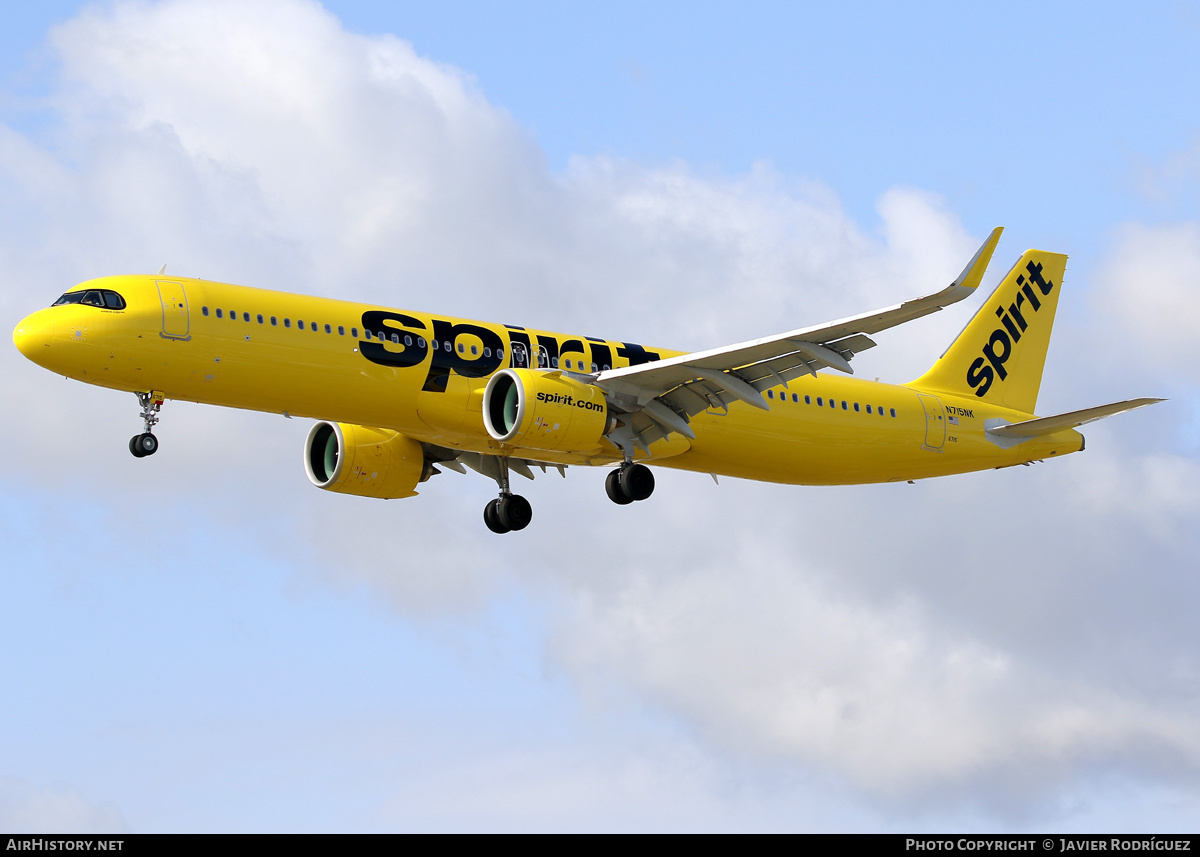Aircraft Photo of N715NK | Airbus A321-271NX | Spirit Airlines | AirHistory.net #685982