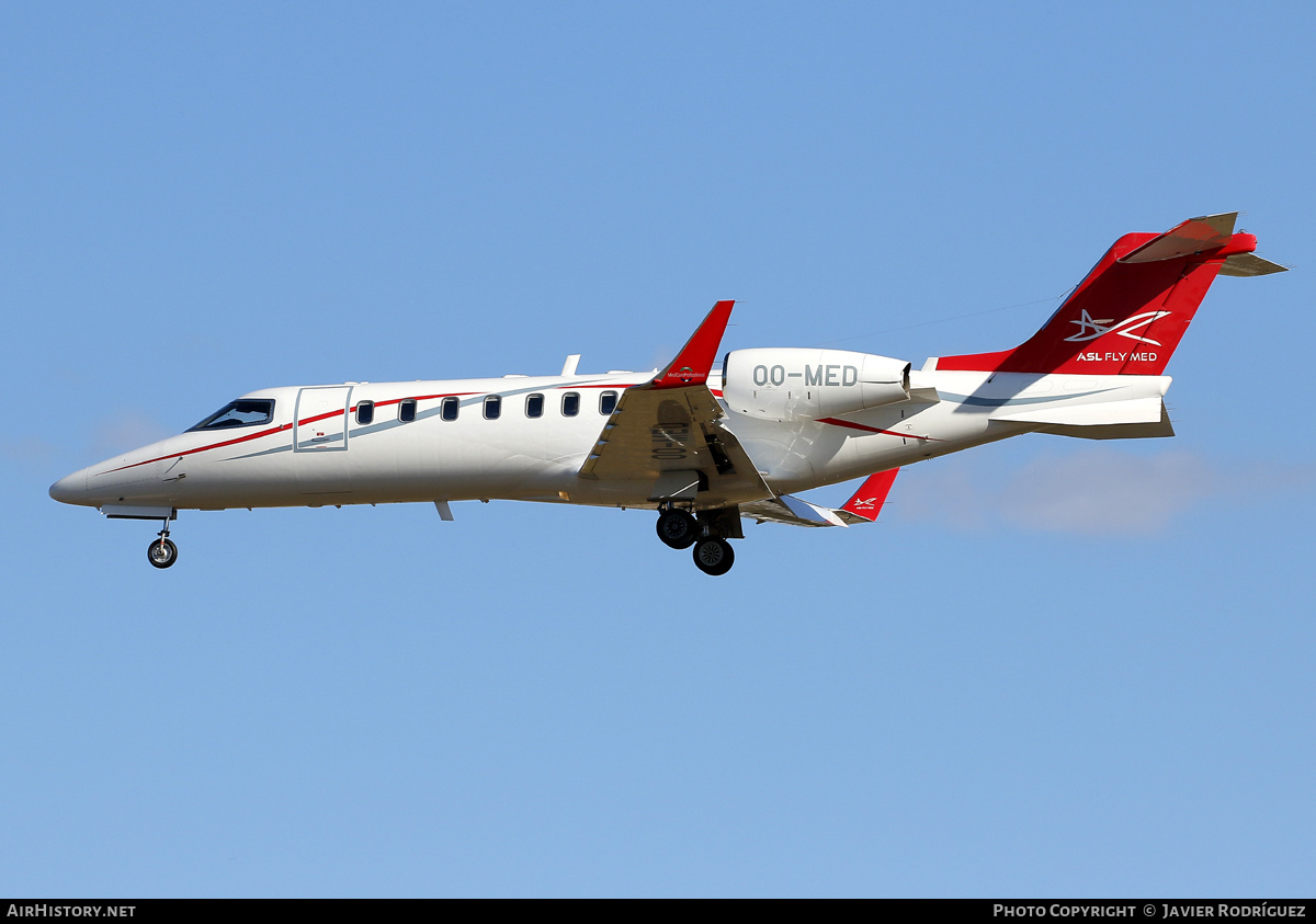 Aircraft Photo of OO-MED | Learjet 45XR | ASL Fly Med | AirHistory.net #686000