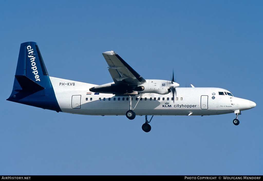 Aircraft Photo of PH-KVB | Fokker 50 | KLM Cityhopper | AirHistory.net #686035