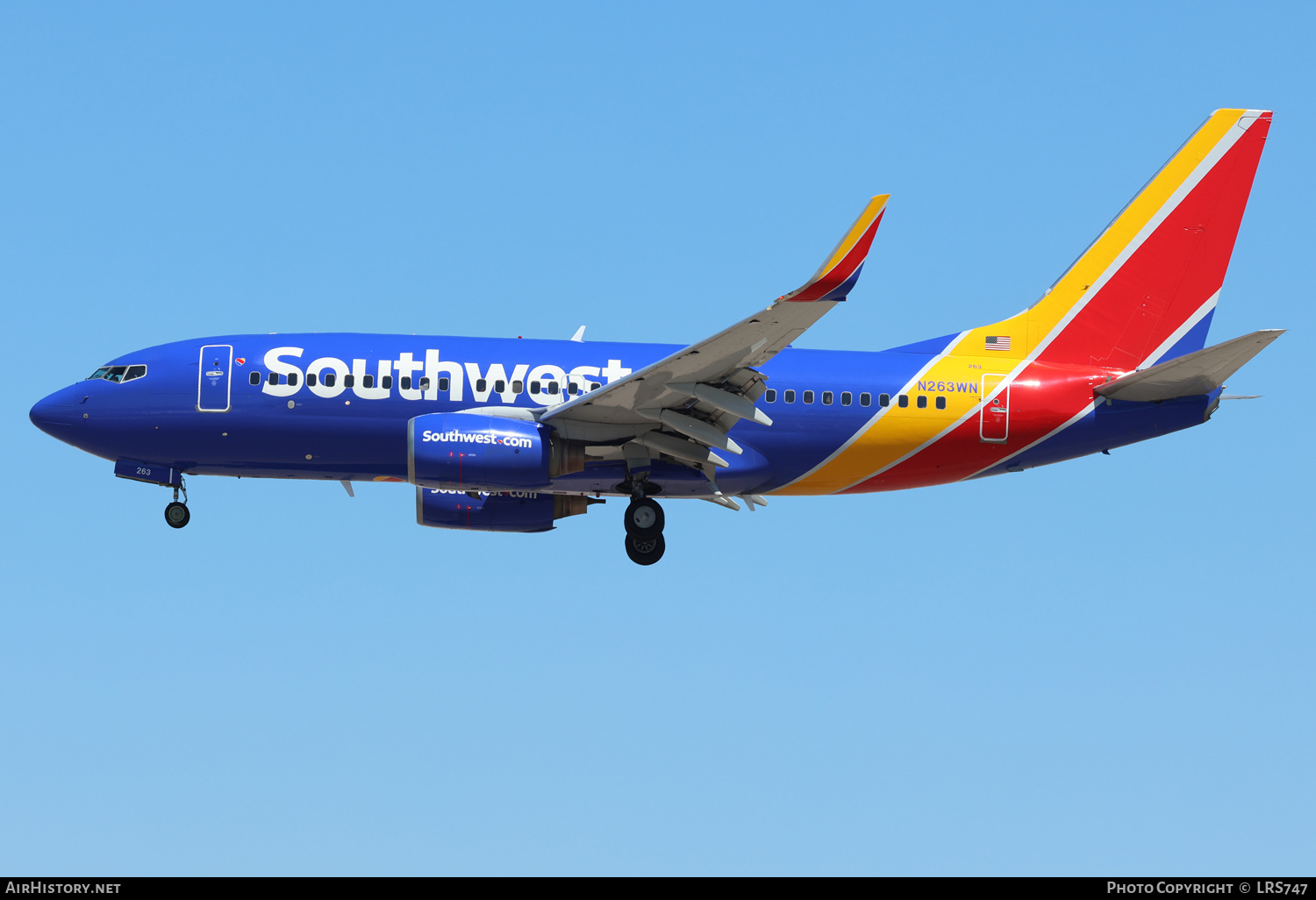 Aircraft Photo of N263WN | Boeing 737-7H4 | Southwest Airlines | AirHistory.net #686055