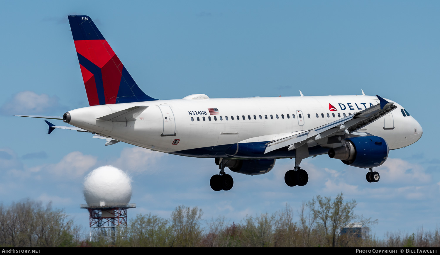 Aircraft Photo of N324NB | Airbus A319-114 | Delta Air Lines | AirHistory.net #686295