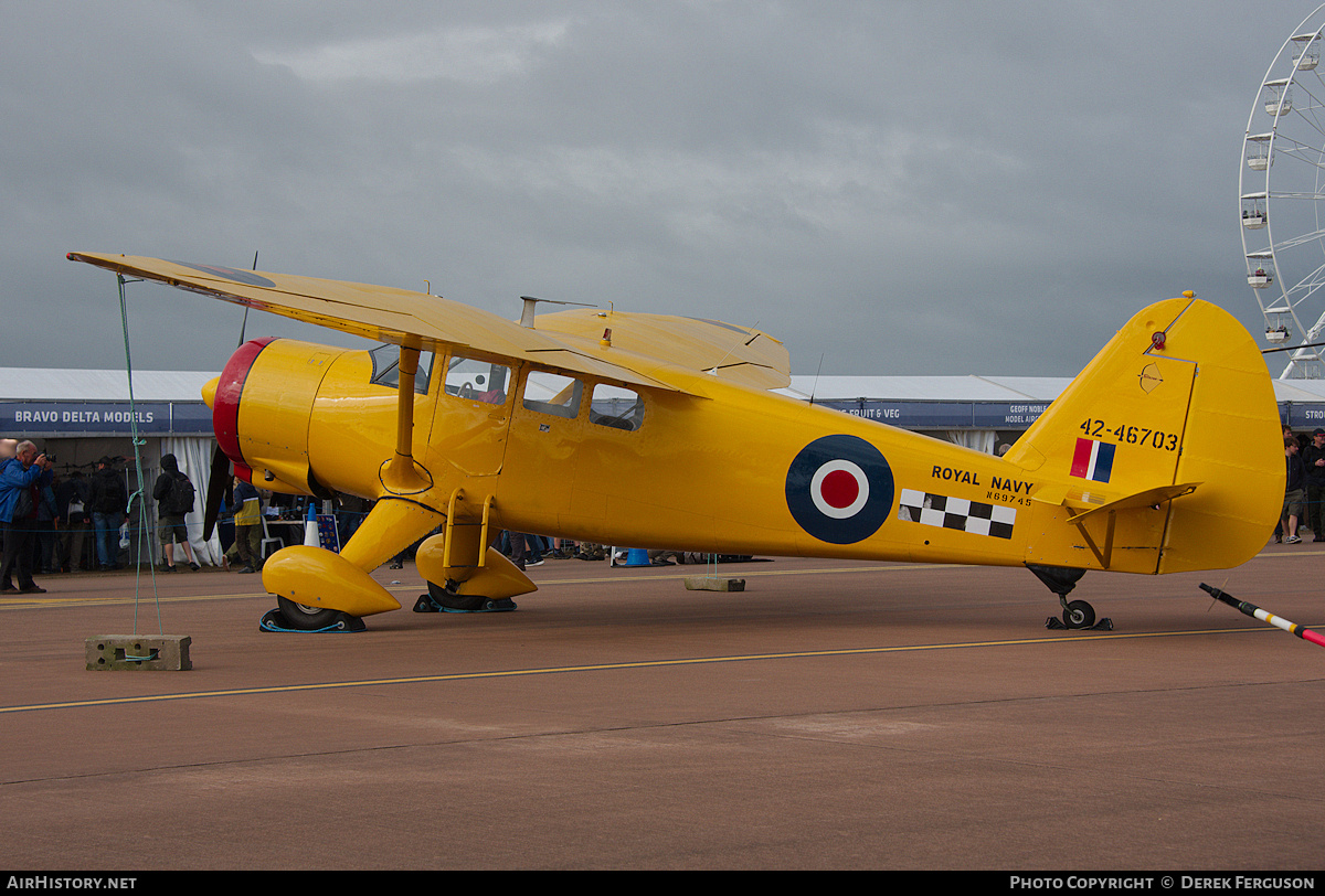 Aircraft Photo of N69745 / 42-46703 | Stinson AT-19 Reliant (V-77) | UK - Navy | AirHistory.net #686405