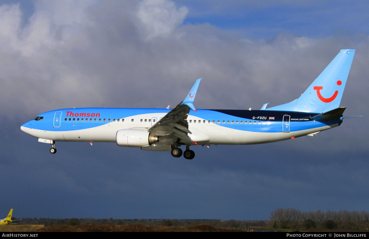 Aircraft Photo of G-FDZU | Boeing 737-8K5 | Thomson Airways | AirHistory.net #686453