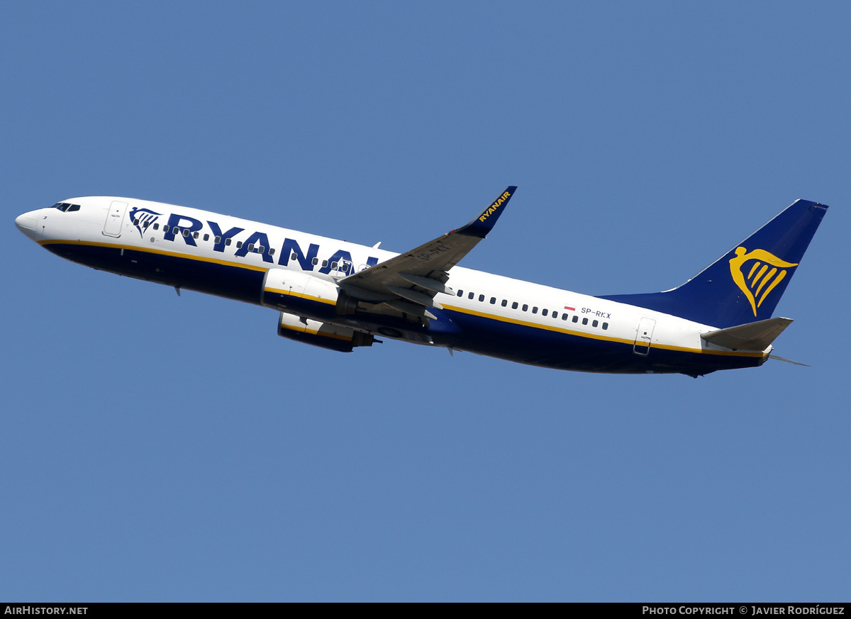 Aircraft Photo of SP-RKX | Boeing 737-8AS | Ryanair | AirHistory.net #686572