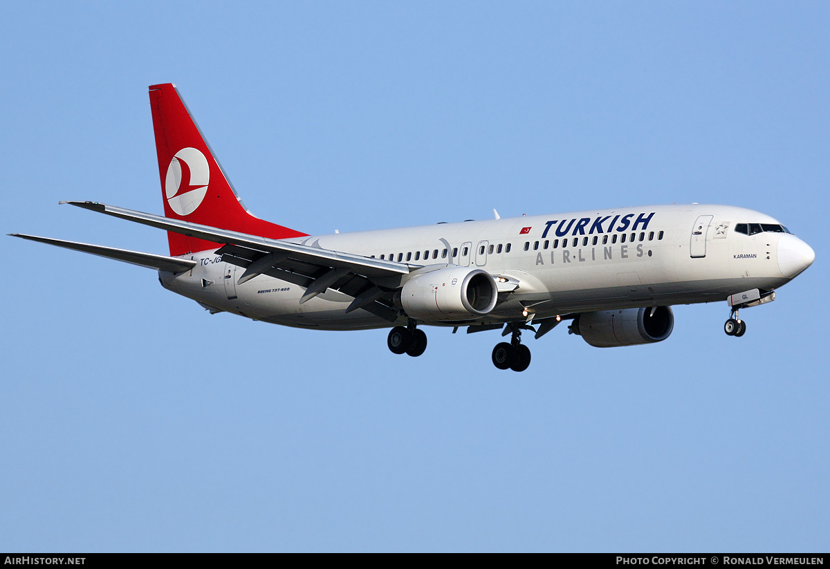 Aircraft Photo of TC-JGL | Boeing 737-8F2 | Turkish Airlines | AirHistory.net #686597
