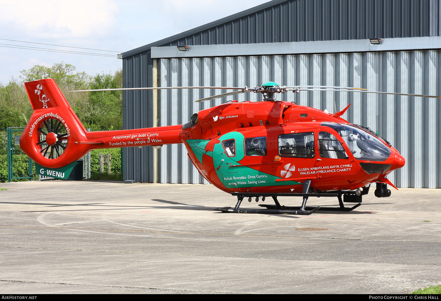Aircraft Photo of G-WENU | Airbus Helicopters EC-145T-2 | Wales Air Ambulance | AirHistory.net #686755