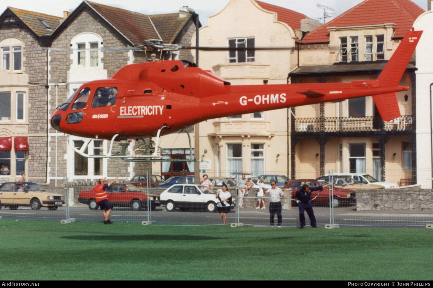 Aircraft Photo of G-OHMS | Aerospatiale AS-355F-1 Ecureuil 2 | SWEB Electricity - South Western Electricity Board | AirHistory.net #687172