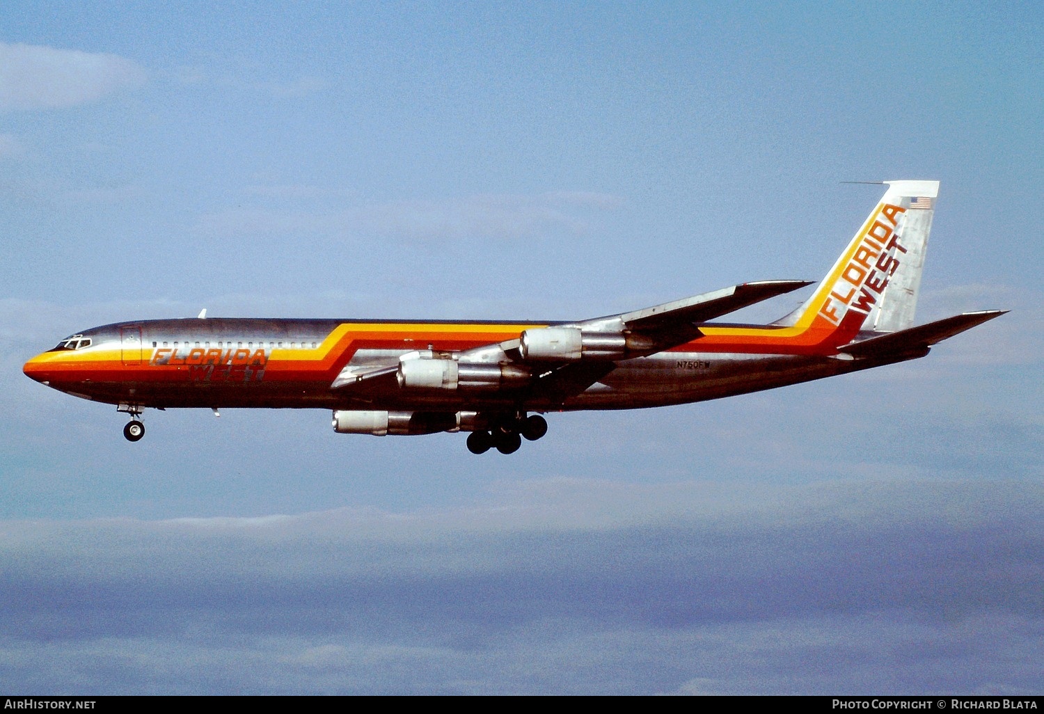 Aircraft Photo of N750FW | Boeing 707-324C | Florida West Airlines | AirHistory.net #687302