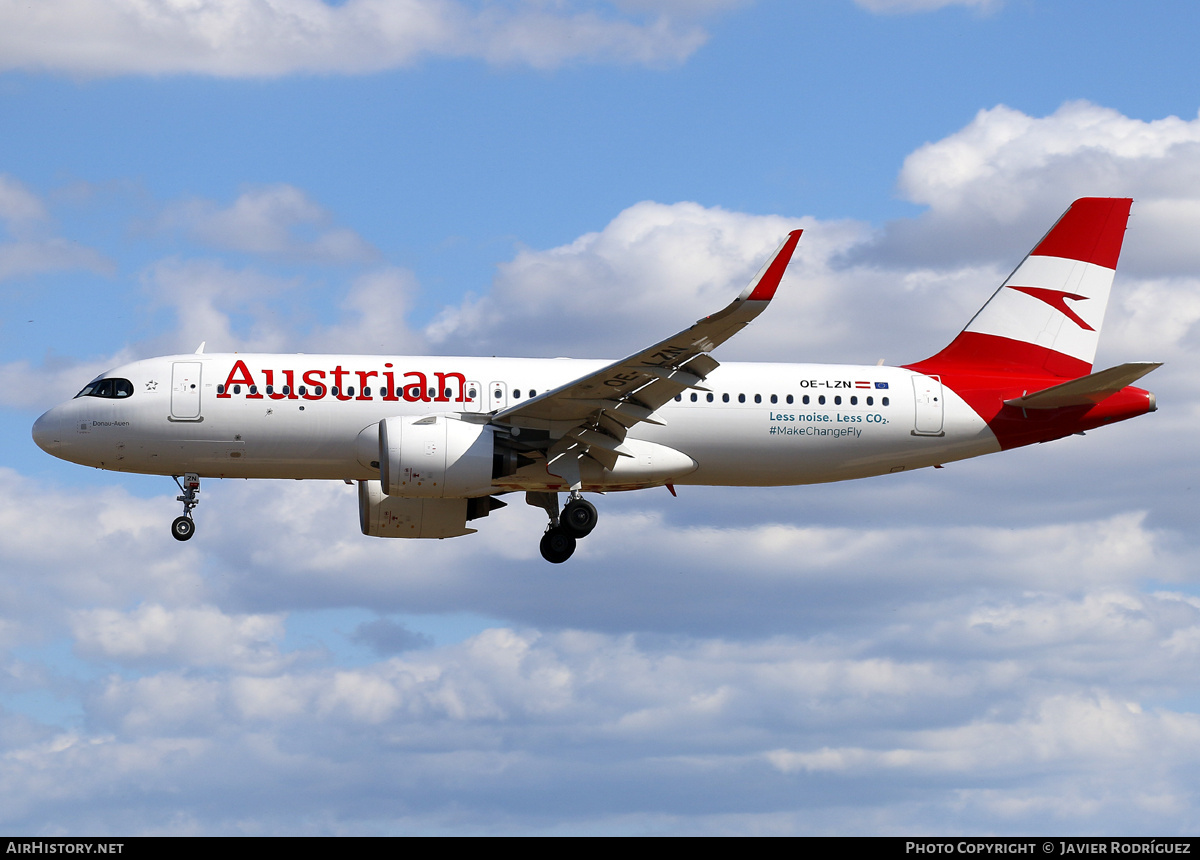 Aircraft Photo of OE-LZN | Airbus A320-271N | Austrian Airlines | AirHistory.net #687304