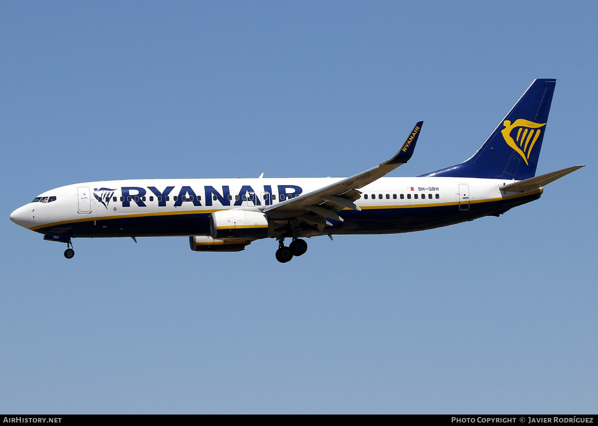 Aircraft Photo of 9H-QBH | Boeing 737-8AS | Ryanair | AirHistory.net #687313