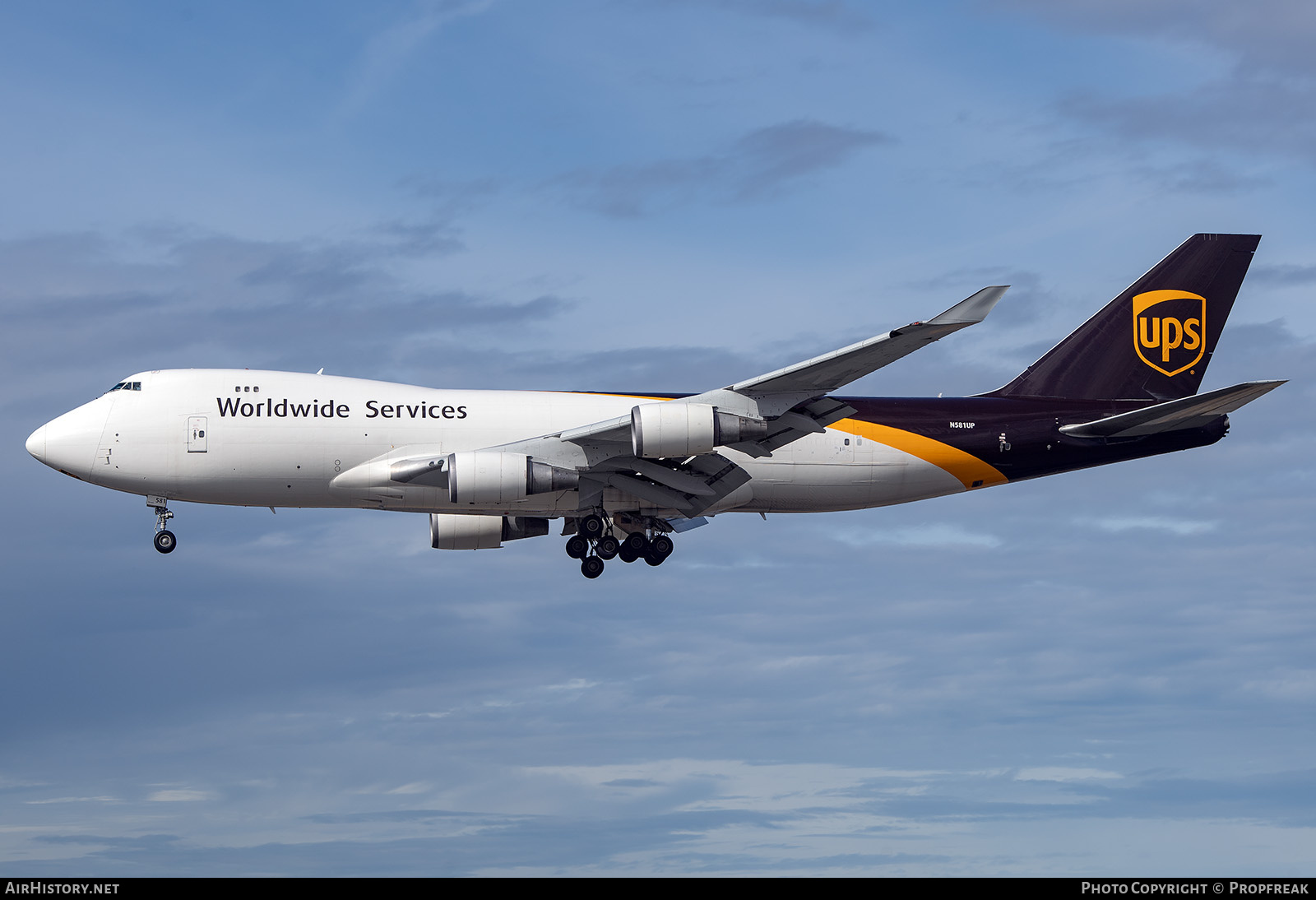 Aircraft Photo of N581UP | Boeing 747-4R7F/SCD | United Parcel Service - UPS | AirHistory.net #687329