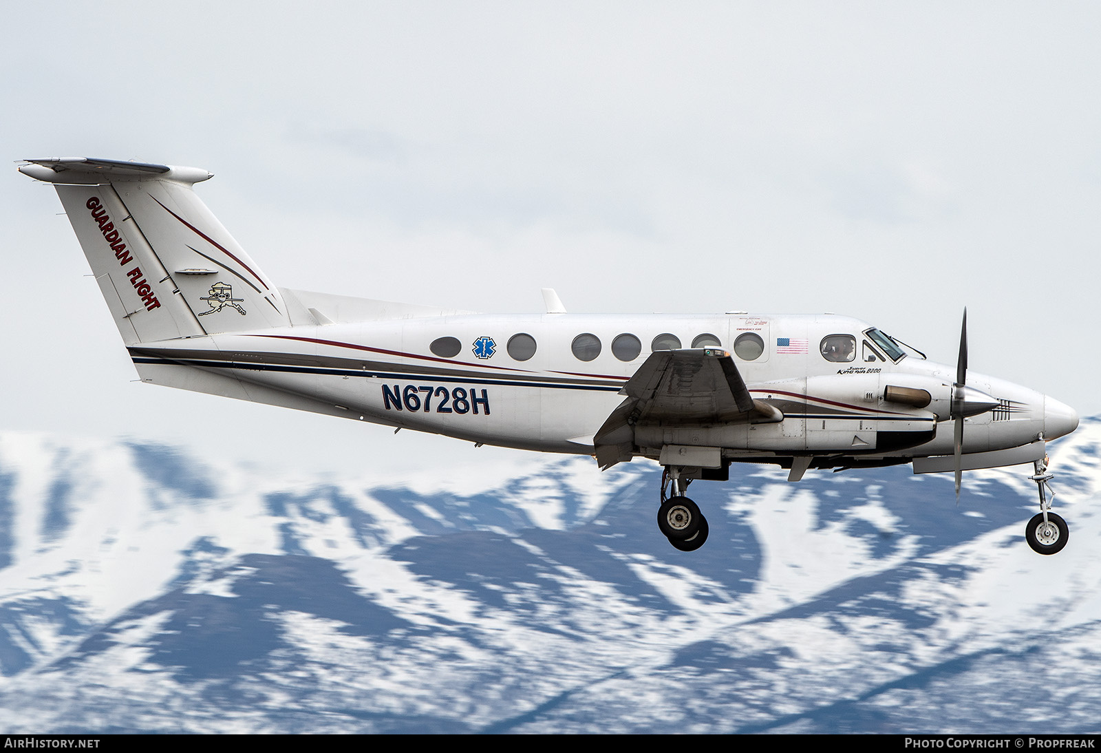 Aircraft Photo of N6728H | Beech B200 Super King Air | Guardian Flight | AirHistory.net #687358