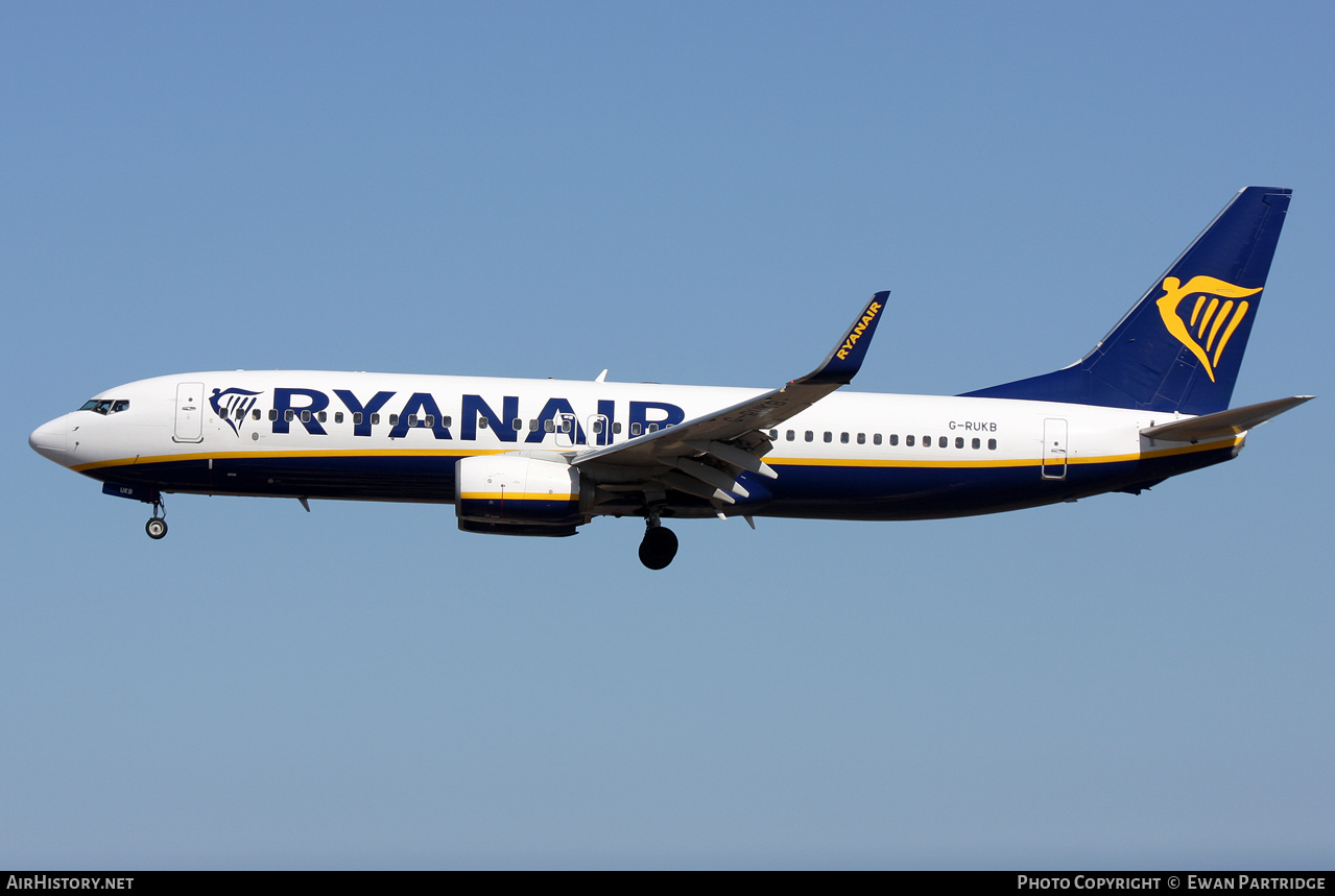 Aircraft Photo of G-RUKB | Boeing 737-8AS | Ryanair | AirHistory.net #687399