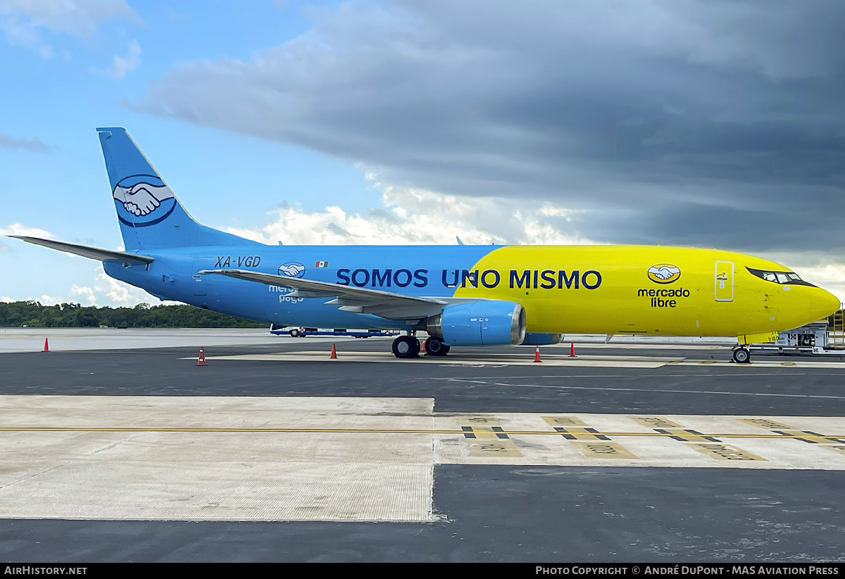 Aircraft Photo of XA-VGD | Boeing 737-448(SF) | Aeronaves TSM - Transportes Saltillo Monterrey | Mercado Libre Mercado Pago | AirHistory.net #687544