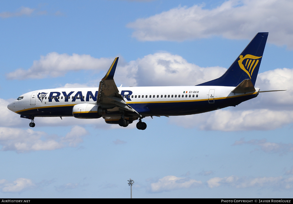Aircraft Photo of EI-DCO | Boeing 737-8AS | Ryanair | AirHistory.net #687597