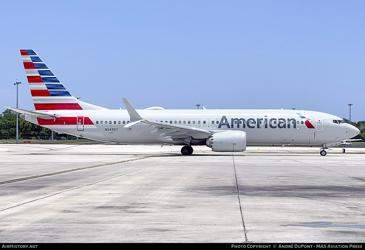 Aircraft Photo of N343SY | Boeing 737-8 Max 8 | American Airlines | AirHistory.net #687773