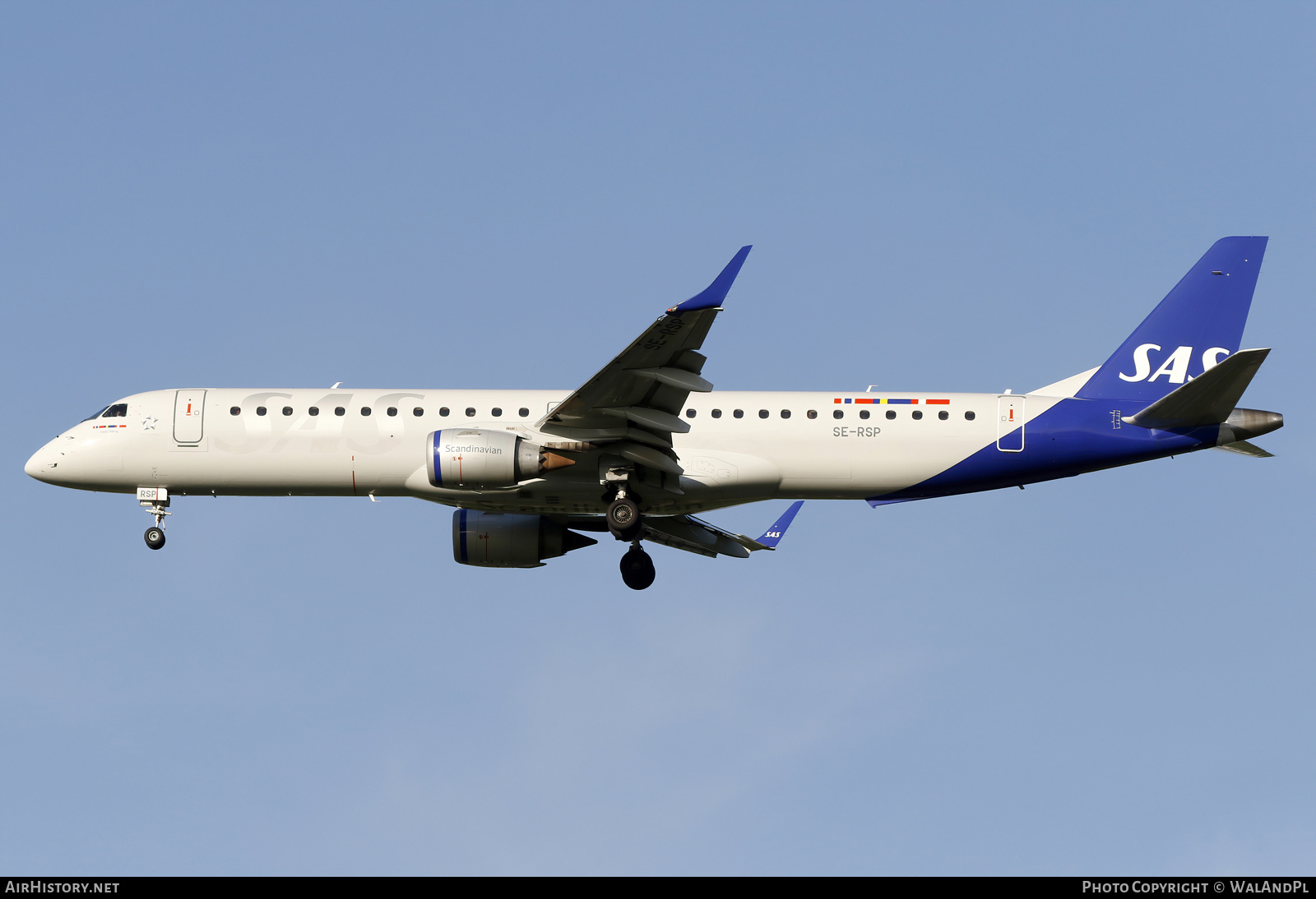 Aircraft Photo of SE-RSP | Embraer 195LR (ERJ-190-200LR) | Scandinavian Airlines - SAS | AirHistory.net #687938