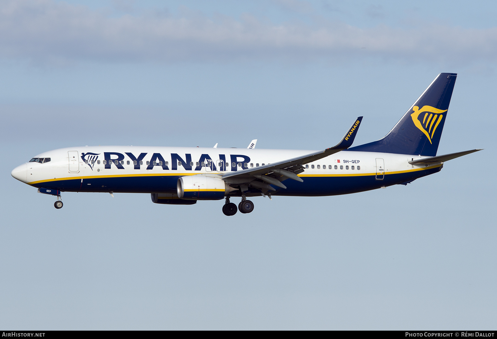 Aircraft Photo of 9H-QEP | Boeing 737-800 | Ryanair | AirHistory.net #688340