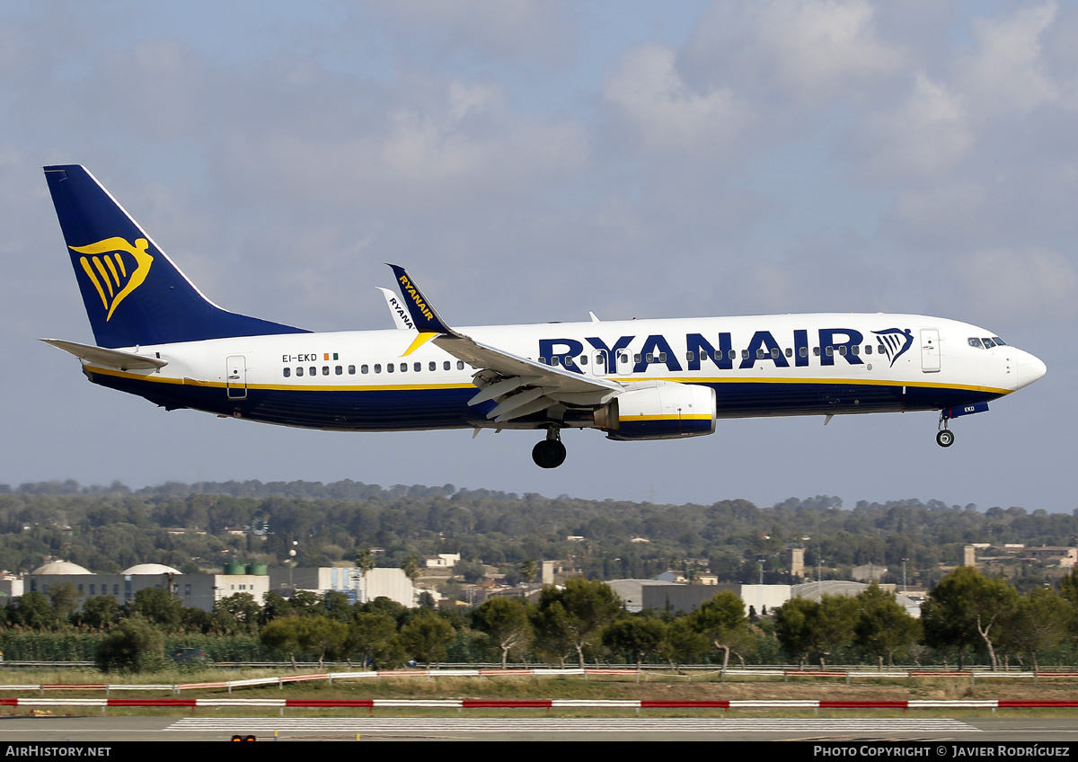 Aircraft Photo of EI-EKD | Boeing 737-8AS | Ryanair | AirHistory.net #688481