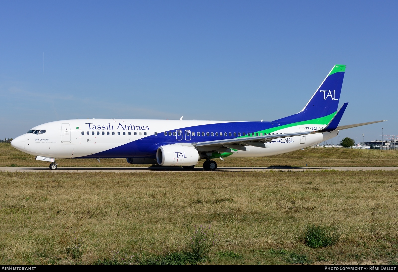 Aircraft Photo of 7T-VCF | Boeing 737-8ZQ | Tassili Airlines - TAL | AirHistory.net #688624