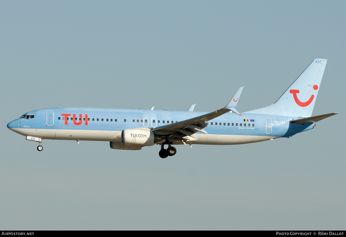 Aircraft Photo of OO-JAA | Boeing 737-8BK | TUI | AirHistory.net #688861