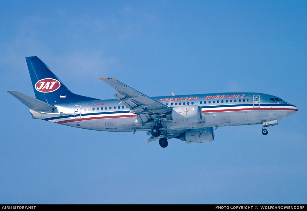 Aircraft Photo of YU-ANF | Boeing 737-3H9 | JAT Yugoslav Airlines - Jugoslovenski Aerotransport | AirHistory.net #688863