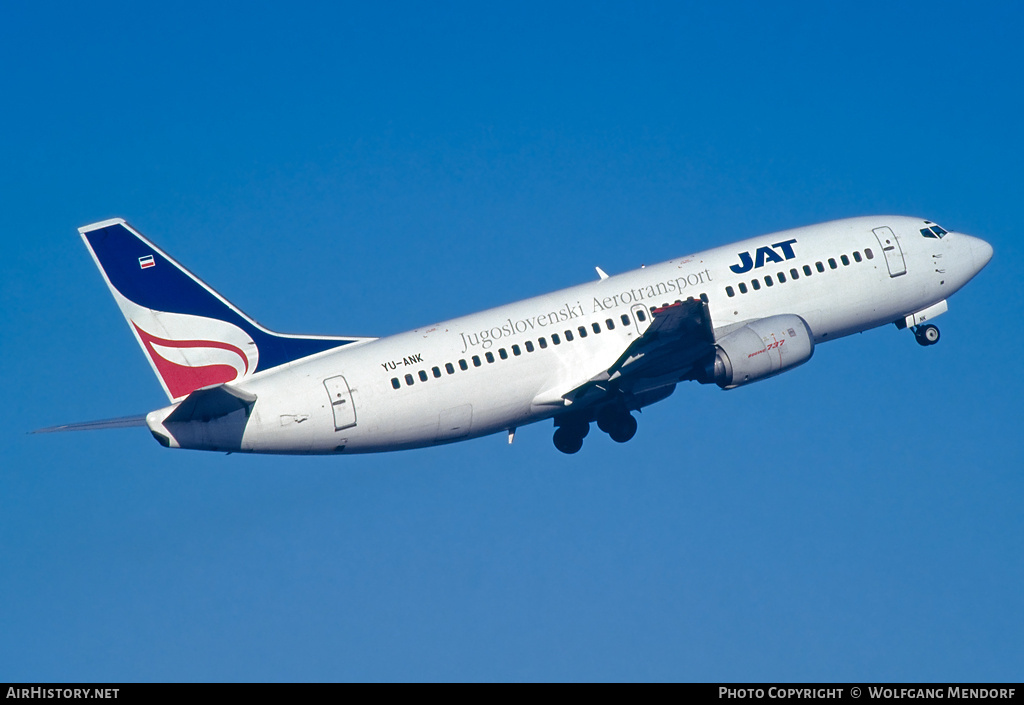 Aircraft Photo of YU-ANK | Boeing 737-3H9 | JAT Yugoslav Airlines - Jugoslovenski Aerotransport | AirHistory.net #688868