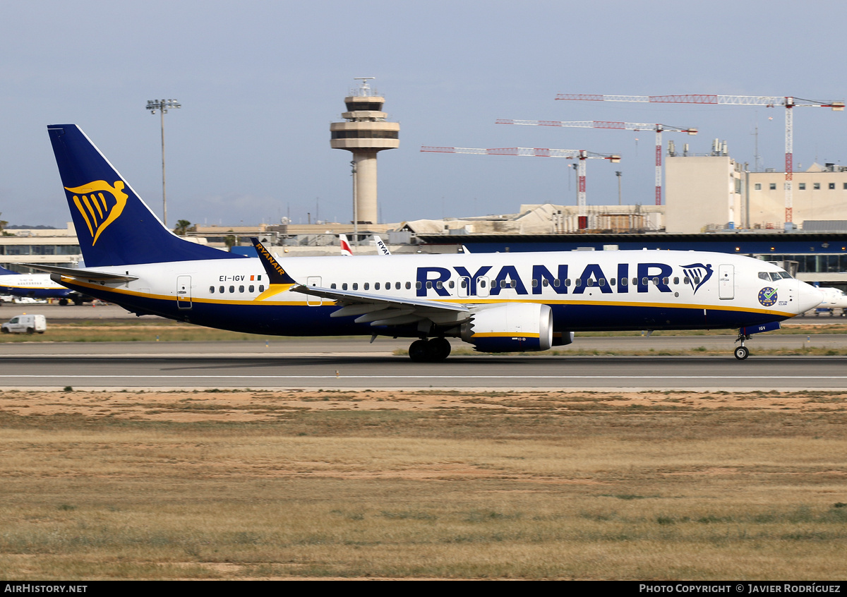 Aircraft Photo of EI-IGV | Boeing 737-8200 Max 200 | Ryanair | AirHistory.net #688875