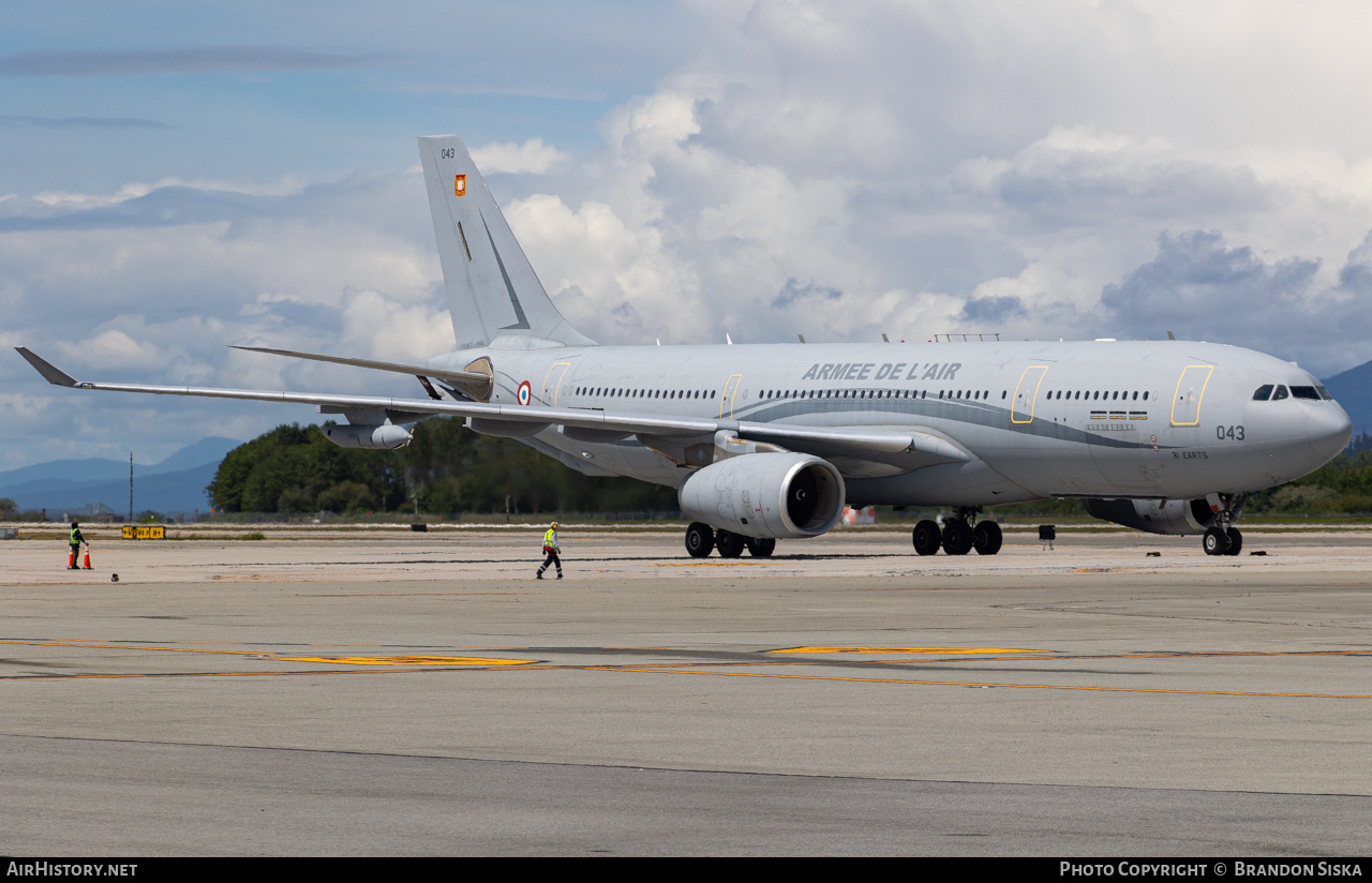Aircraft Photo of 043 | Airbus A330-243MRTT | France - Air Force | AirHistory.net #688914