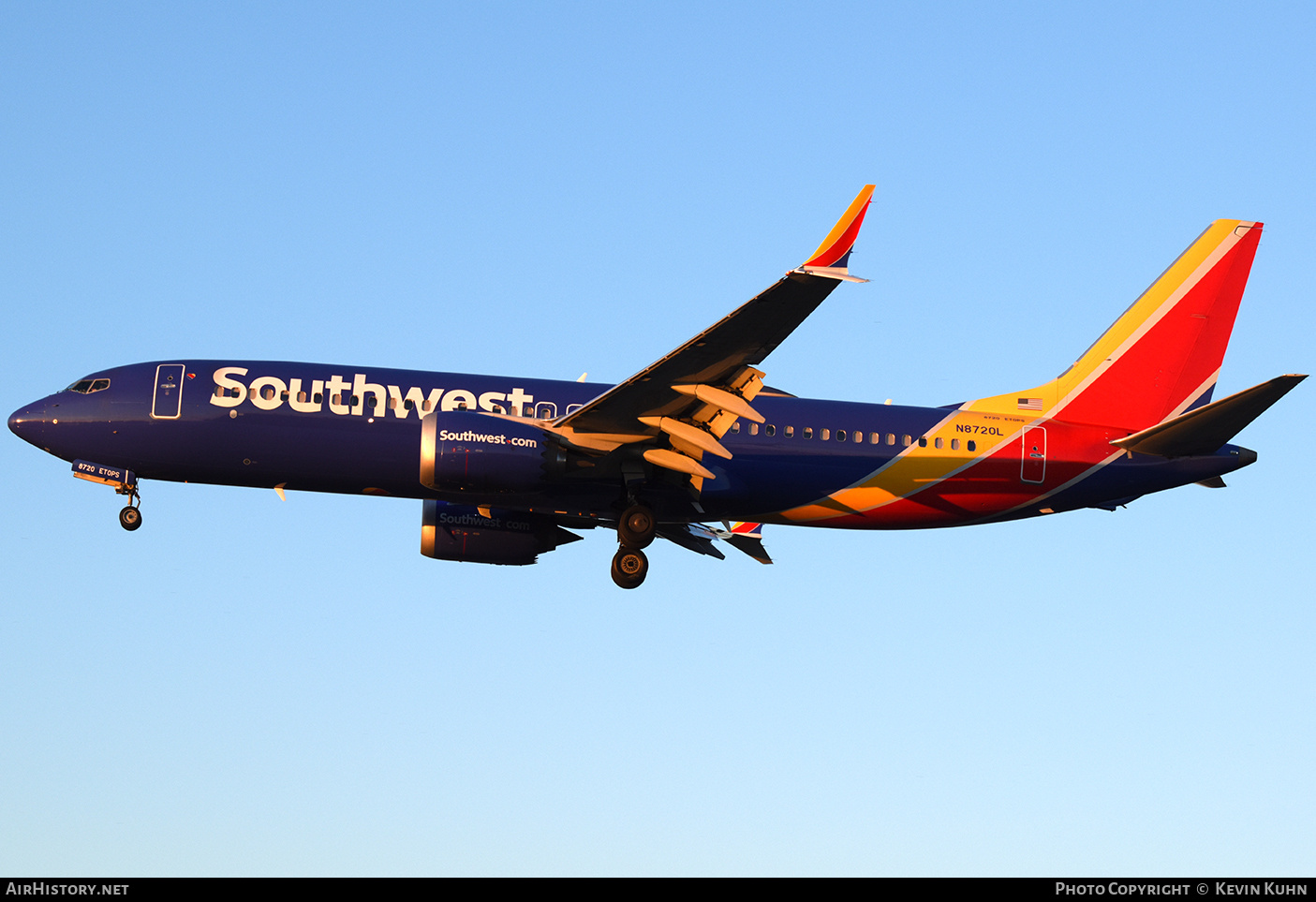 Aircraft Photo of N8720L | Boeing 737-8 Max 8 | Southwest Airlines | AirHistory.net #688927